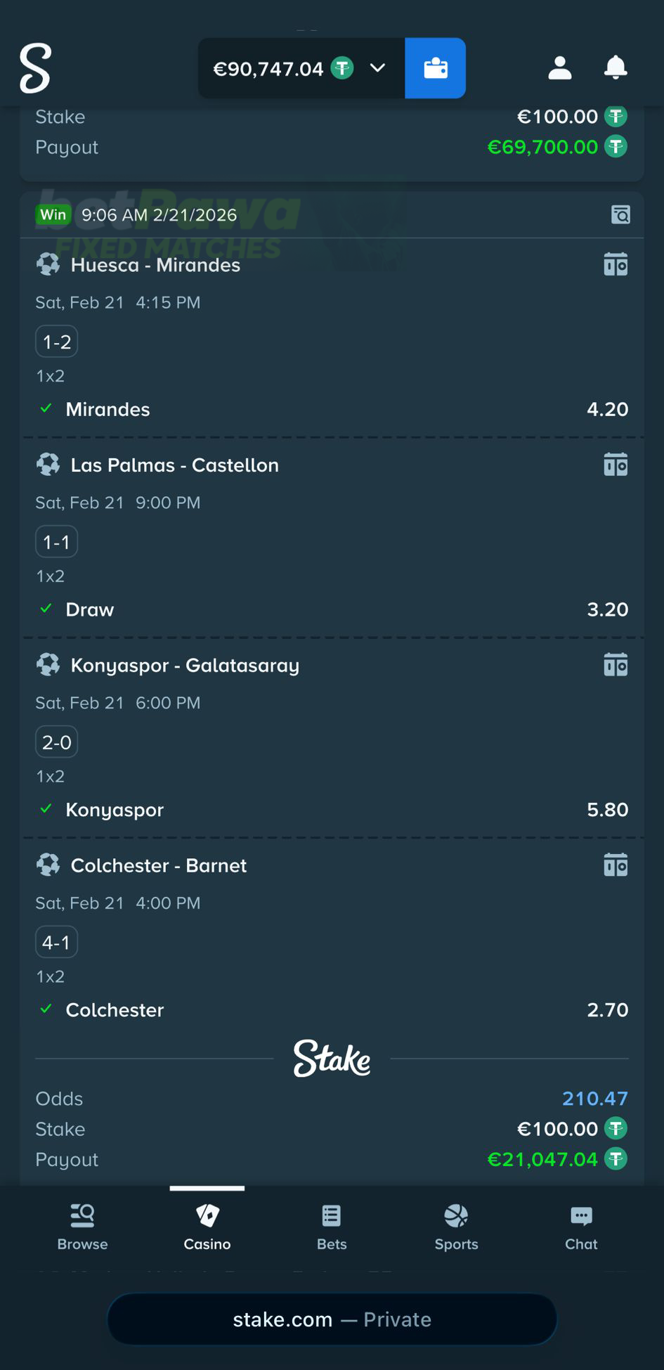 fixed matches 1x2 21.02.2026