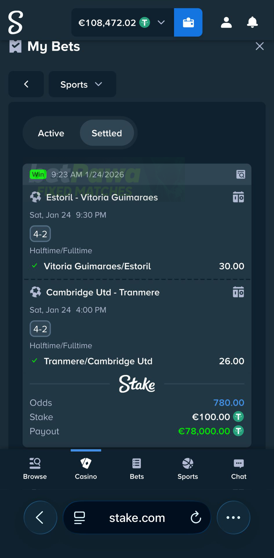 fixed matches 2/1 1/2 24.01.2026