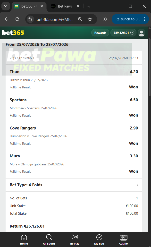 fixed matches 1x2 25.07.2026