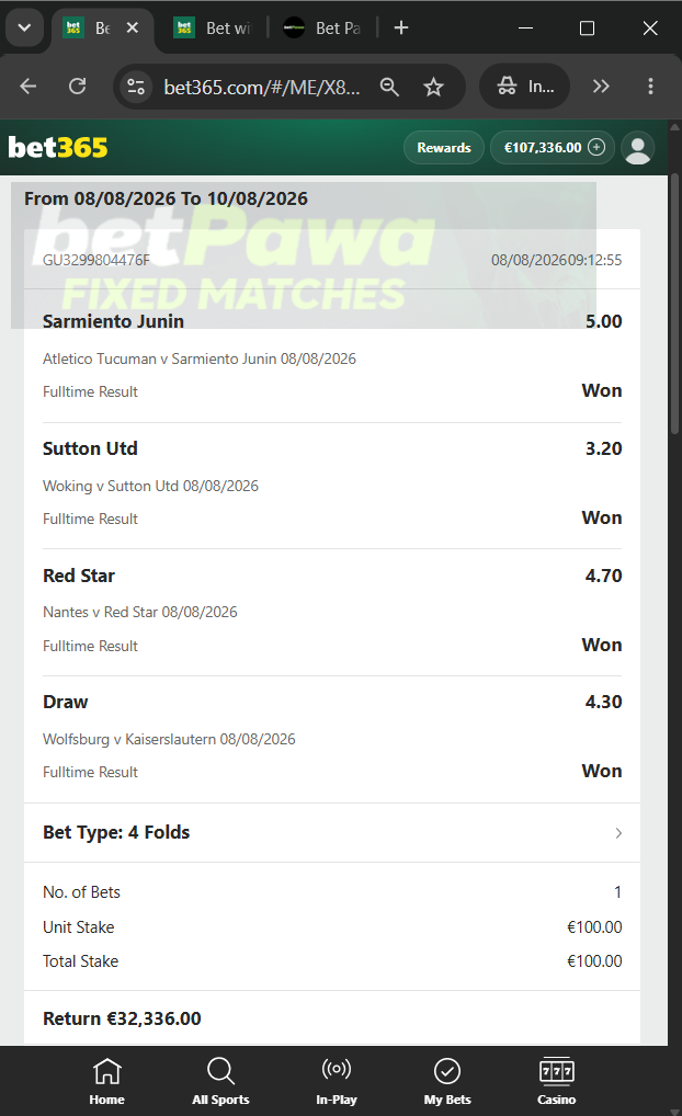 fixed matches 1x2 08.08.2026