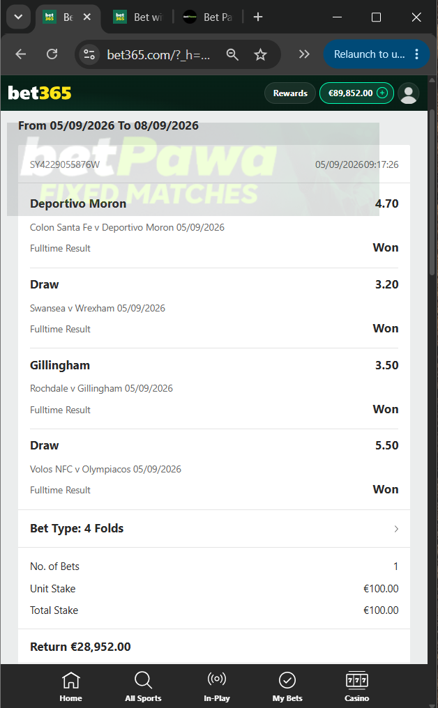 fixed matches 1x2 05.09.2026