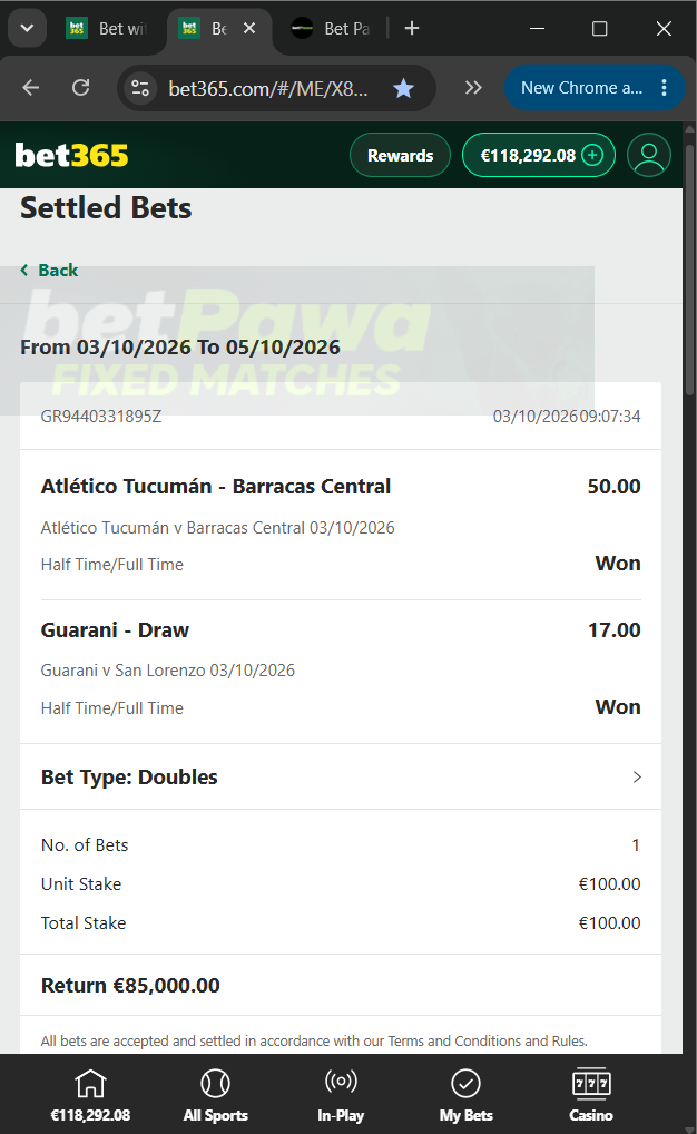 fixed matches 2/1 1/2 03.10.2026