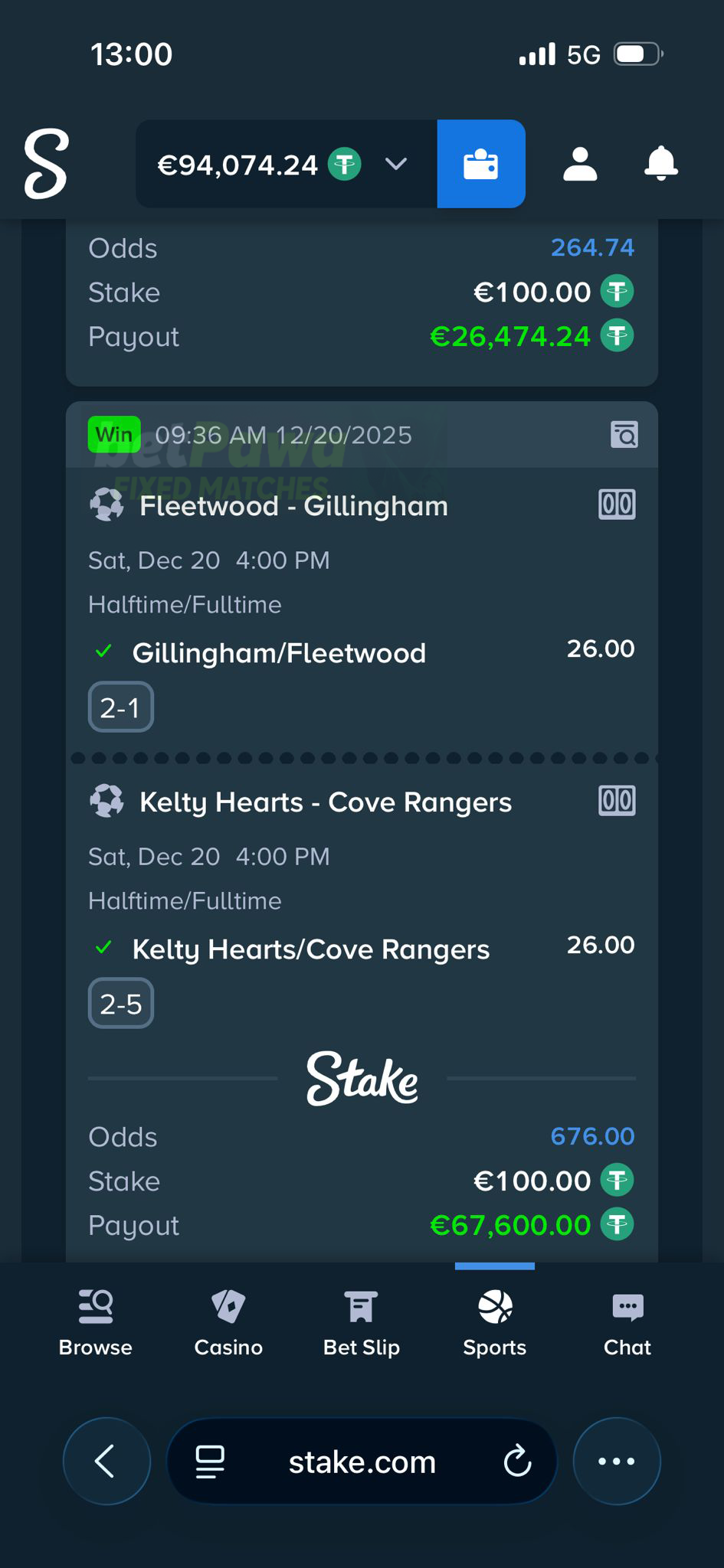 fixed matches 2/1 1/2 20.12.2025